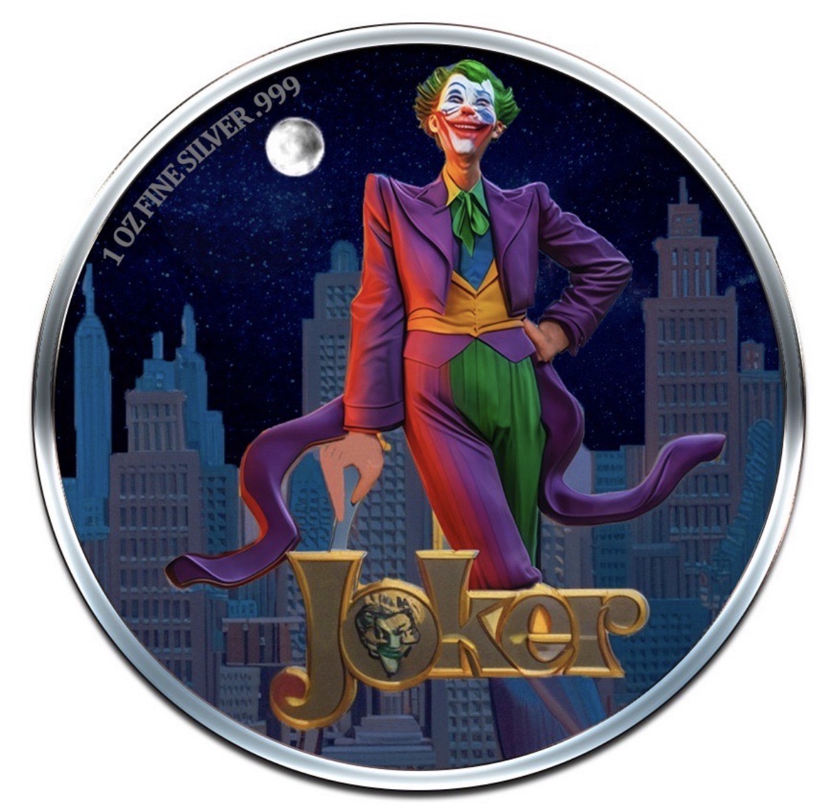 2024 Samoa DC The Joker Night Villain Edition 1 oz Silver Coin - CoinsTV