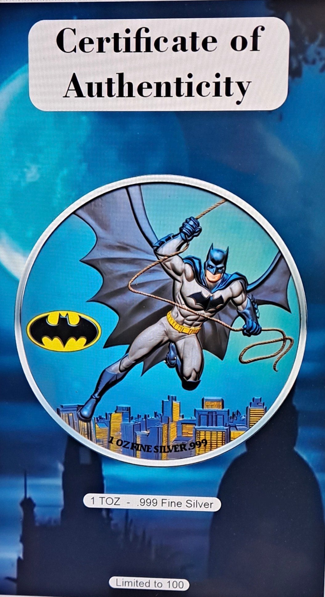 2024 Samoa Batman Night Hero Edition 1 oz Silver Coin - CoinsTV