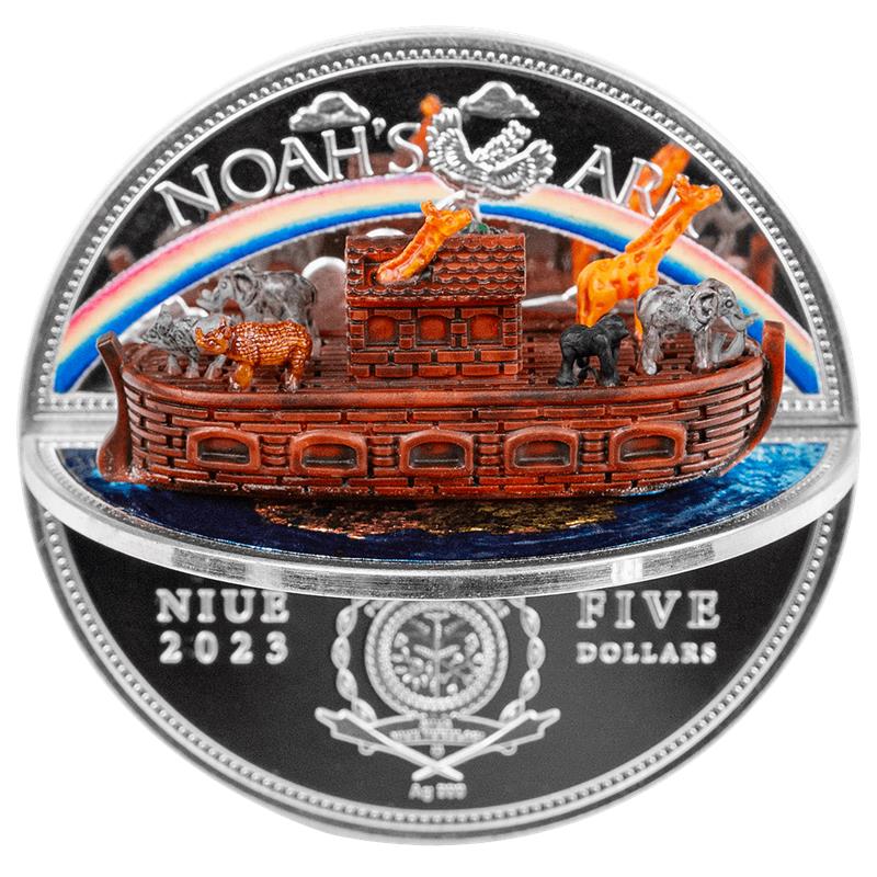 2023 Niue Ark of Noah 3D 2 oz Silver Coin - CoinsTV
