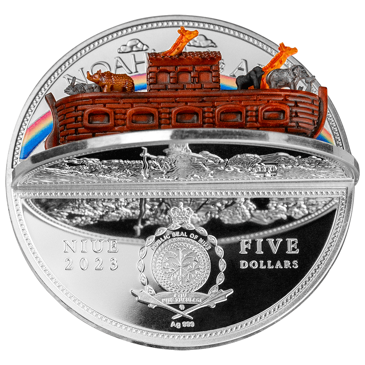 2023 Niue Ark of Noah 3D 2 oz Silver Coin - CoinsTV