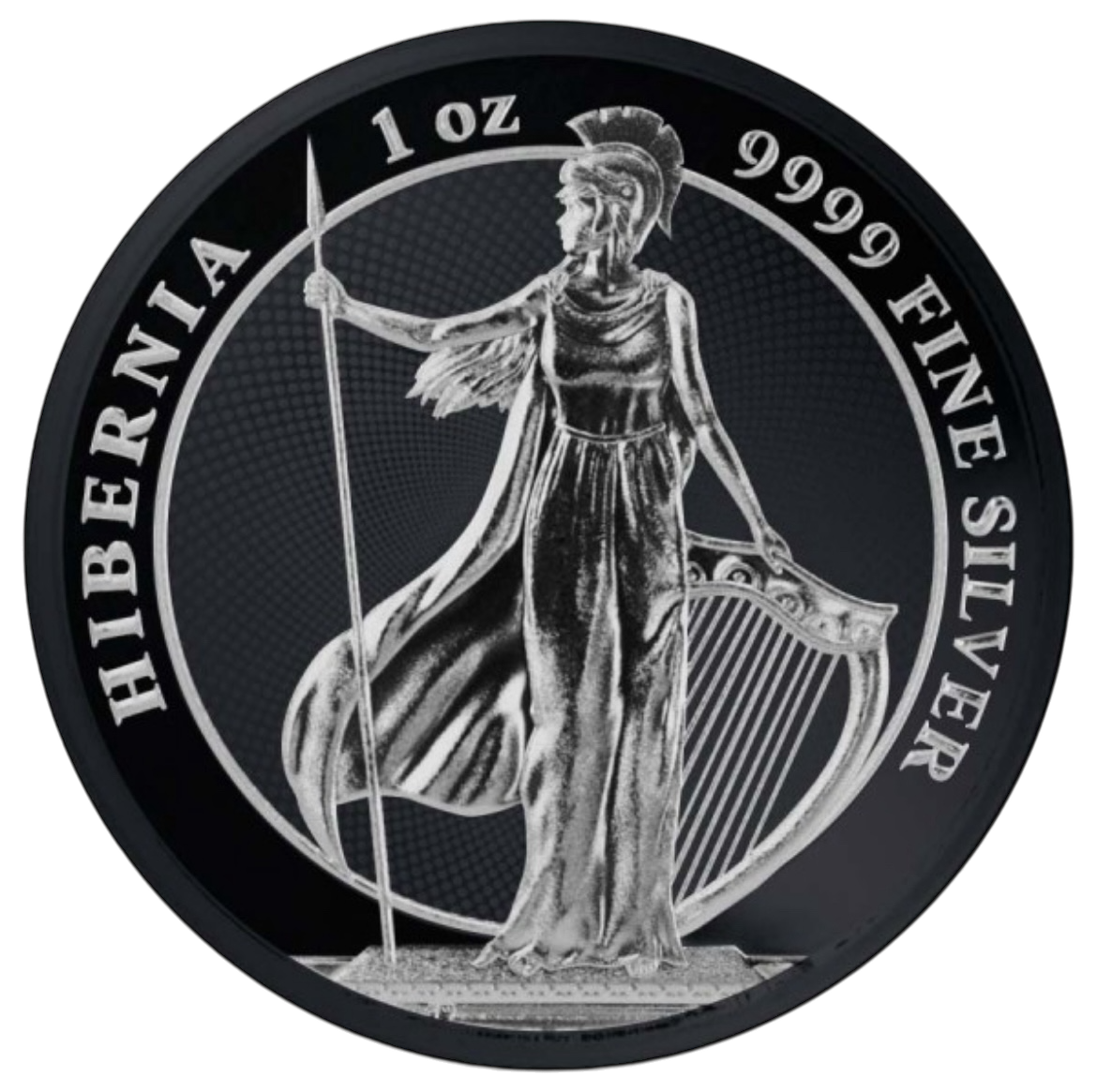 2022 Tokelau Hibernia Black Platinum Edition 1 oz Silver Coin - CoinsTV