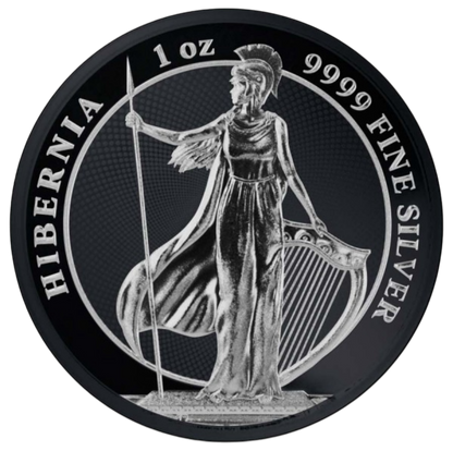 2022 Tokelau Hibernia Black Platinum Edition 1 oz Silver Coin - CoinsTV