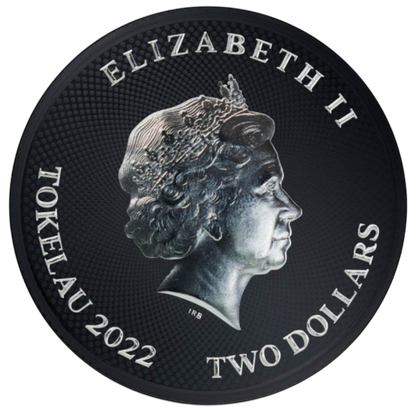 2022 Tokelau Hibernia Black Platinum Edition 1 oz Silver Coin - CoinsTV