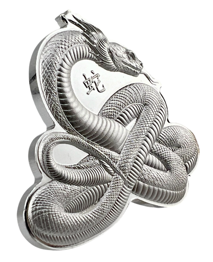 2025 Cameroon Lunar Snake Shaped Proof 1 oz Silver Coin - CoinsTV