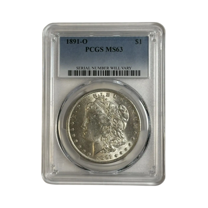 1891-O Morgan Silver Dollar New Orleans - PCGS MS63 - CoinsTV