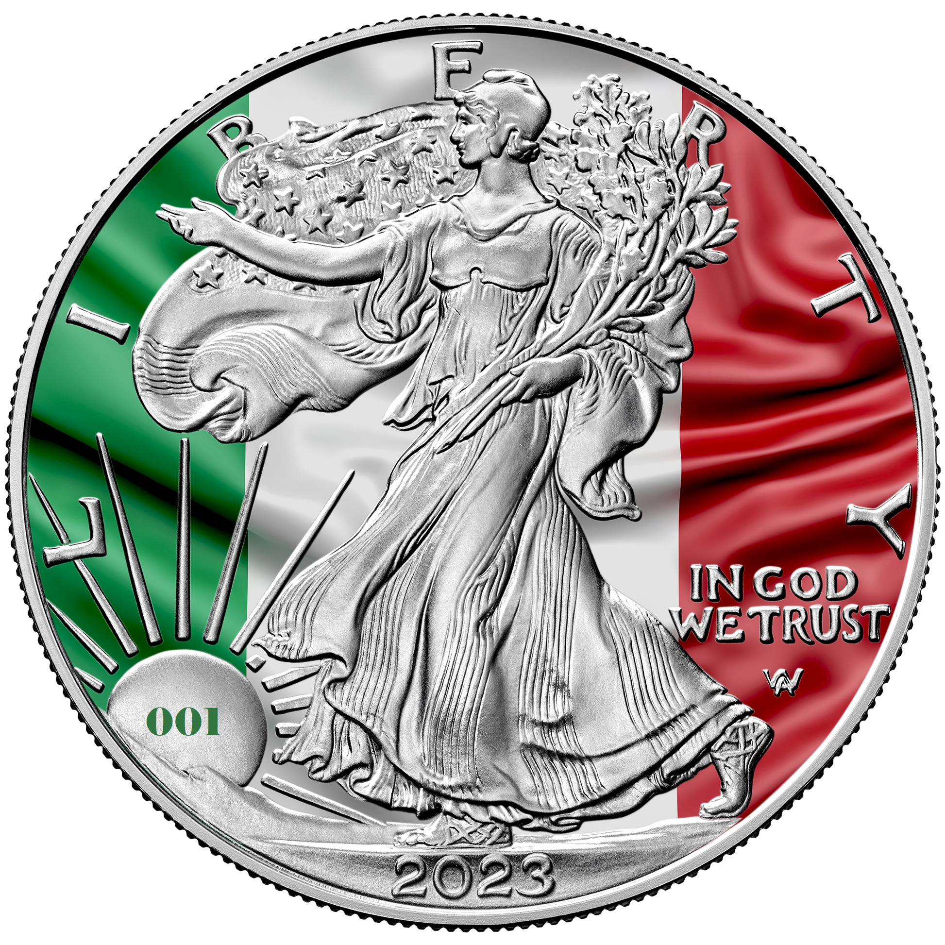 2023 Flags of the World Silver Eagle - Italy - First Edition - CoinsTV