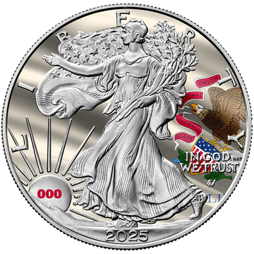 2025 State Flags Silver Eagle - Illinois Limited Edition