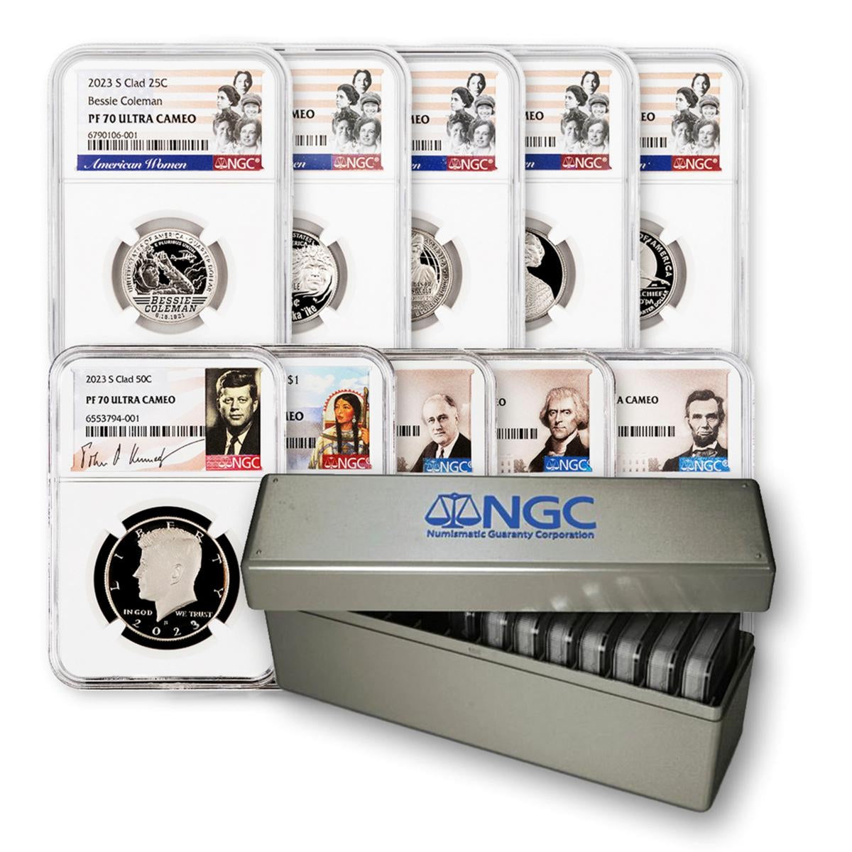 2023 US Proof Set - 10 Coins - NGC PF70 - CoinsTV
