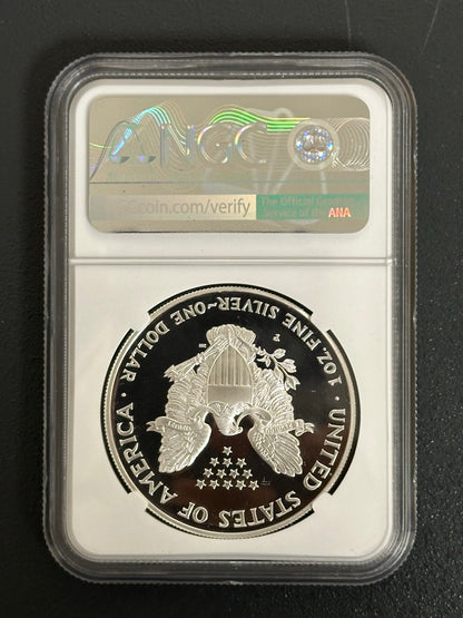 1996 P Silver Eagle - Proof - NGCX PF10 Ultra Cameo Sight White