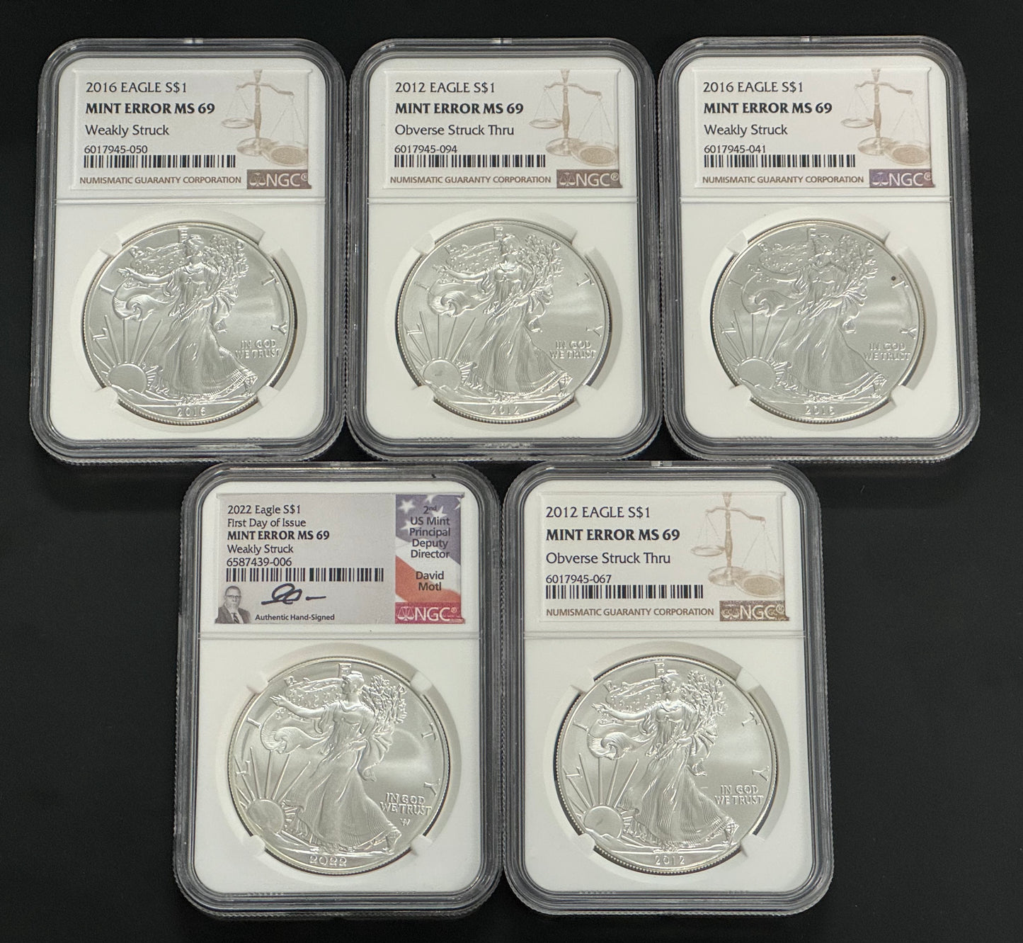 Silver Eagle Error Grab Bag - NGC MS69 - CoinsTV