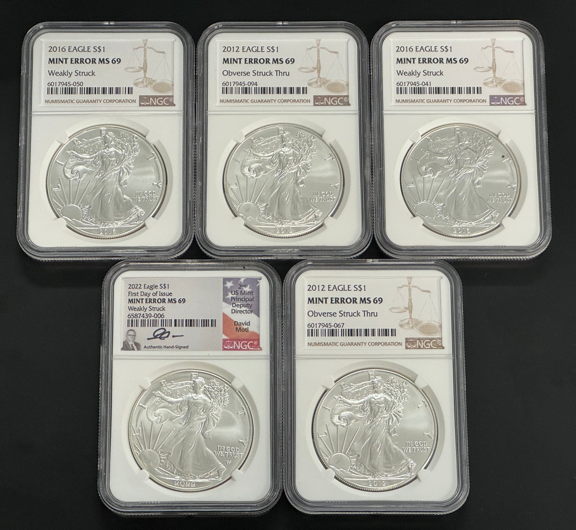 Silver Eagle Error Grab Bag - NGC MS69 - CoinsTV