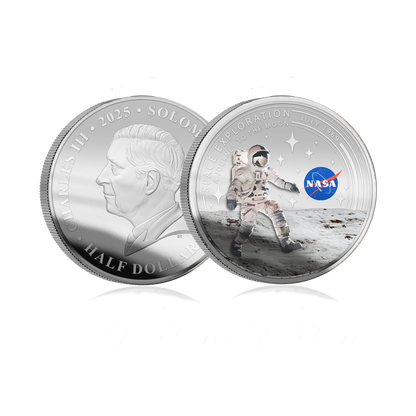 2025 Solomon Islands NASA Space Exploration - Journey to the Moon 10g CN Coin in Card - CoinsTV