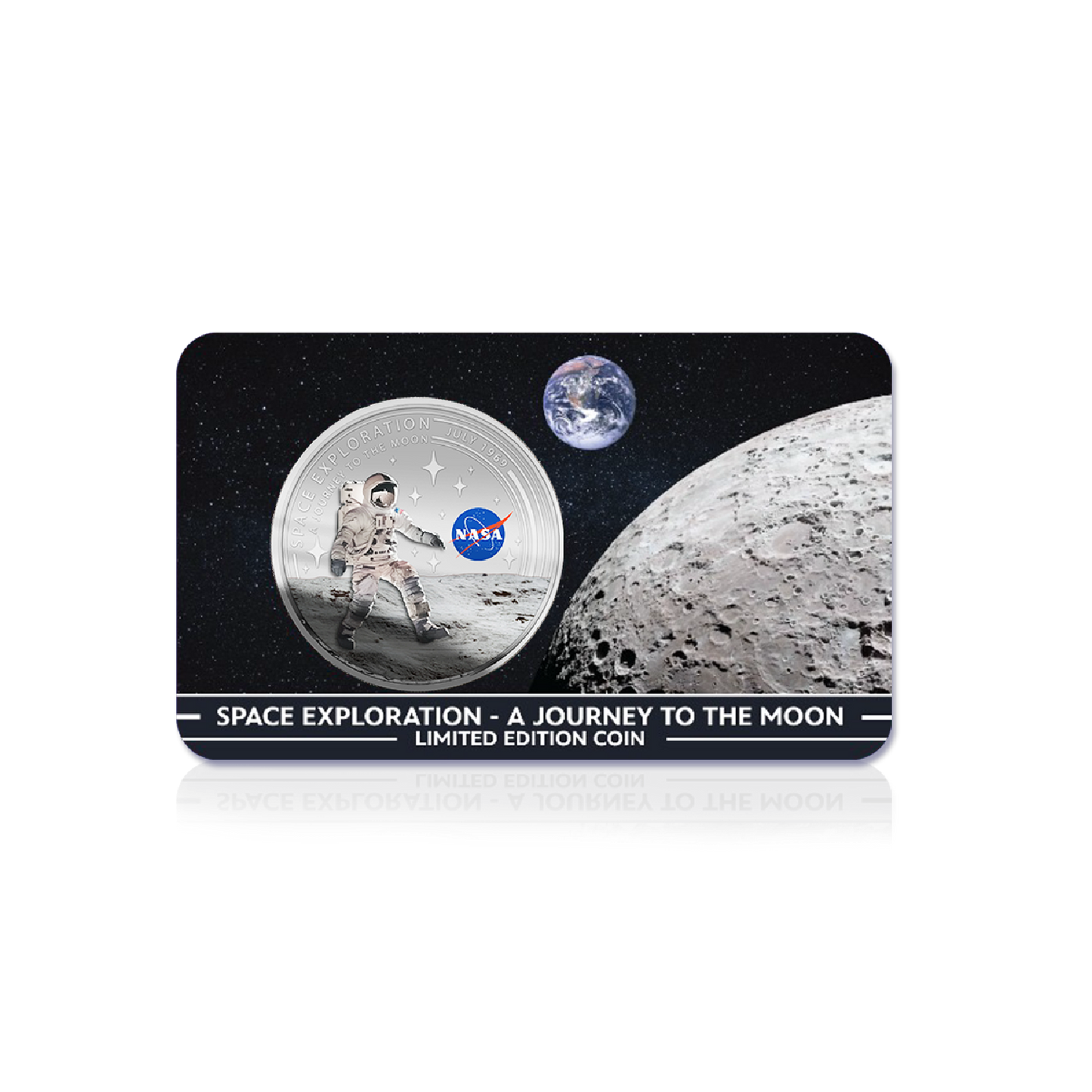 2025 Solomon Islands NASA Space Exploration - Journey to the Moon 10g CN Coin in Card - CoinsTV