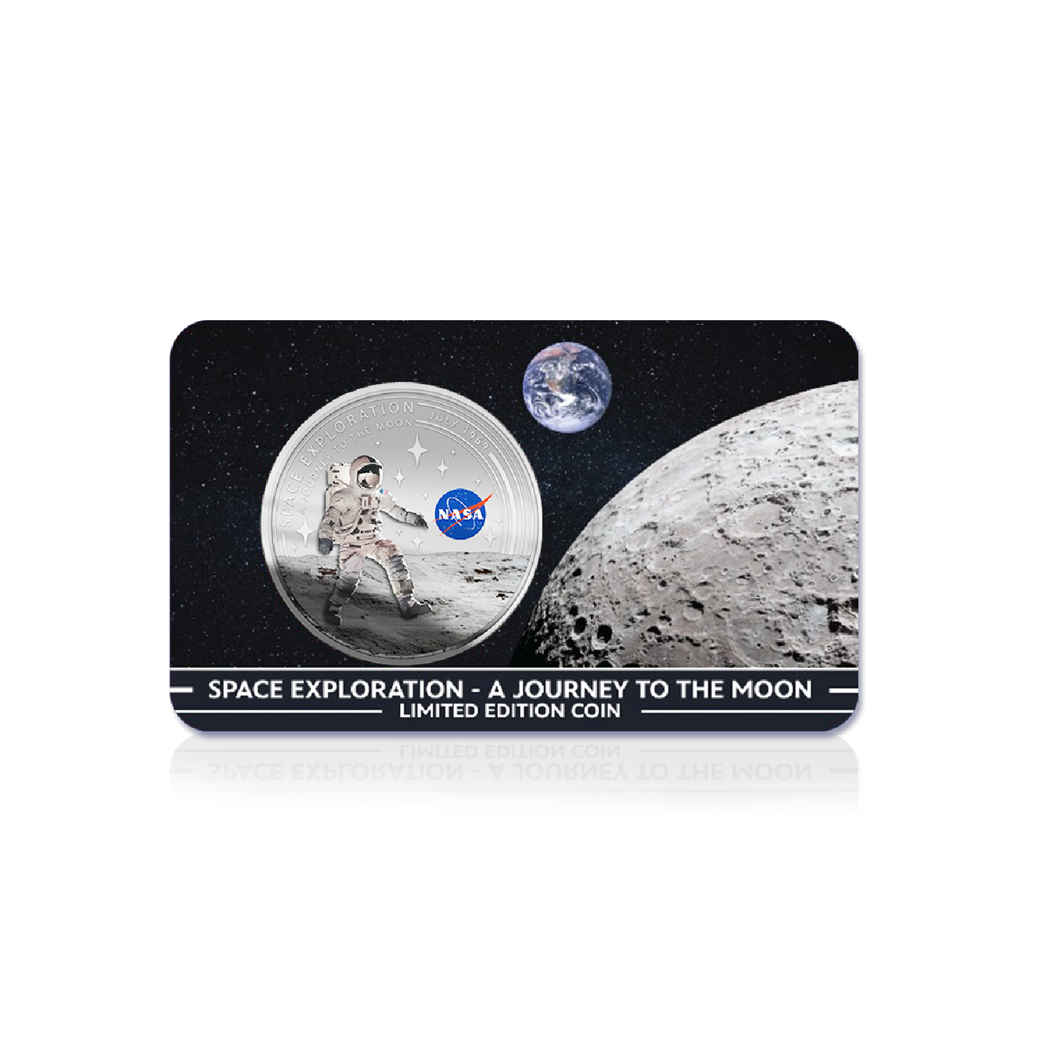 2025 Solomon Islands NASA Space Exploration - Journey to the Moon 10g CN Coin in Card - CoinsTV