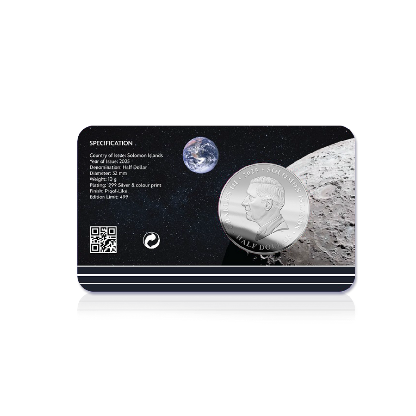 2025 Solomon Islands NASA Space Exploration - Journey to the Moon 10g CN Coin in Card - CoinsTV