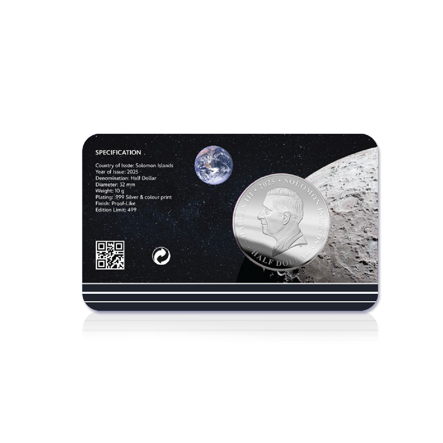 2025 Solomon Islands NASA Space Exploration - Journey to the Moon 10g CN Coin in Card - CoinsTV