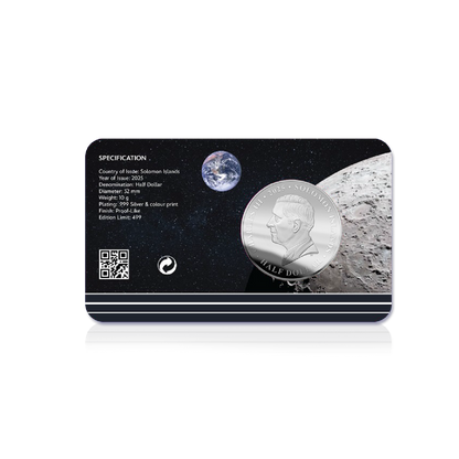 2025 Solomon Islands NASA Space Exploration - Journey to the Moon 10g CN Coin in Card - CoinsTV