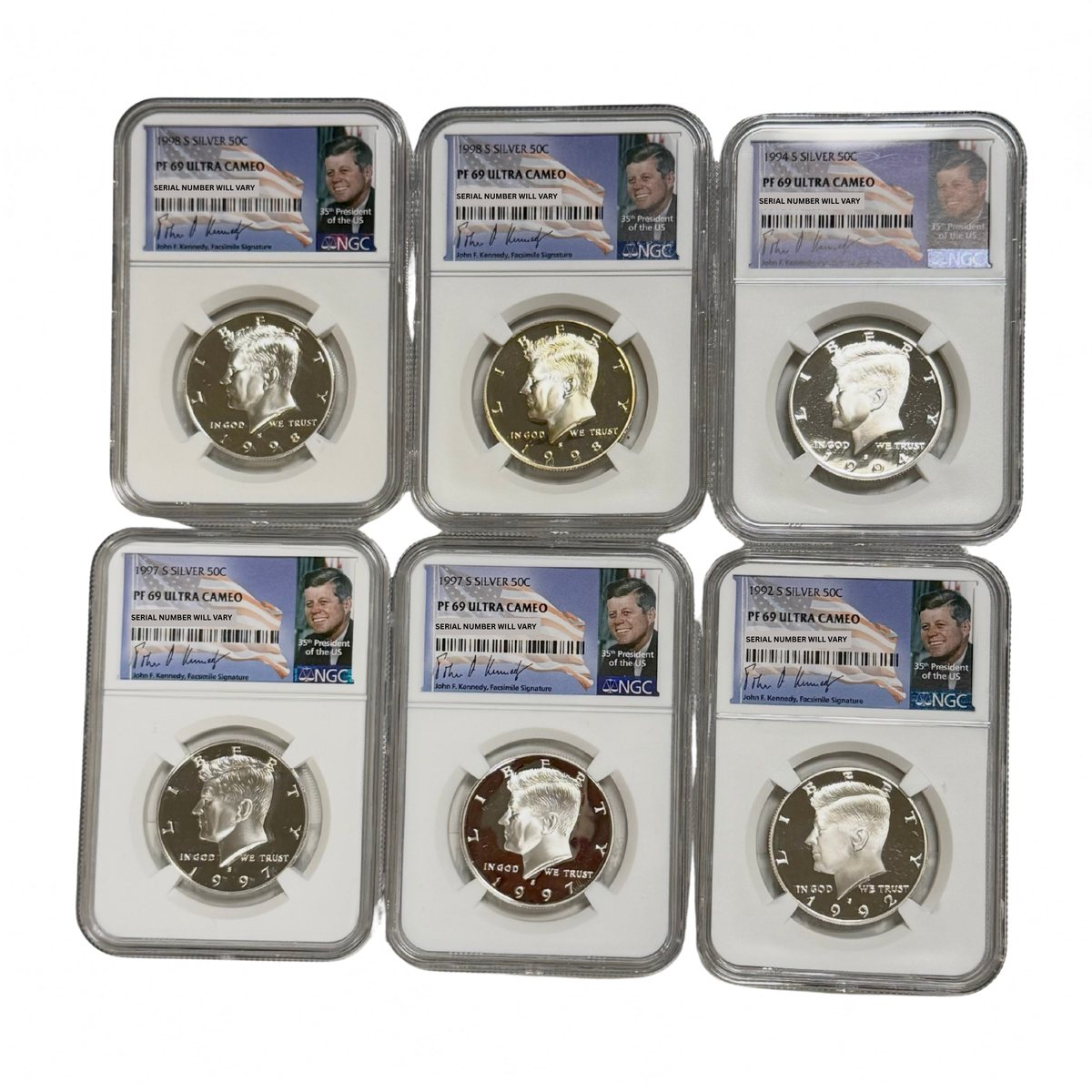 Kennedy Silver Half Dollar - NGC PF69UCAM - Kennedy Signature Label Grab Bag