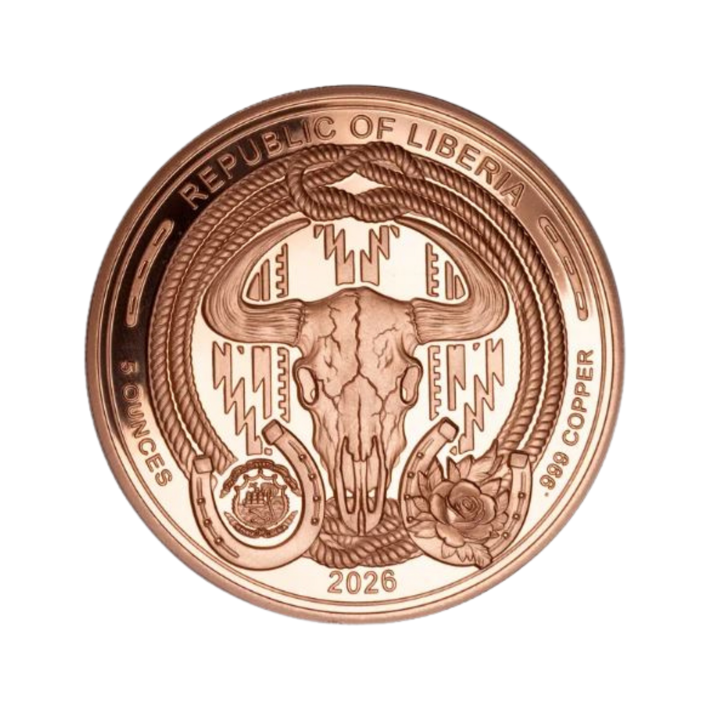 2026 Liberia U.S. Marshal Service HR Proof 5 oz Copper Coin