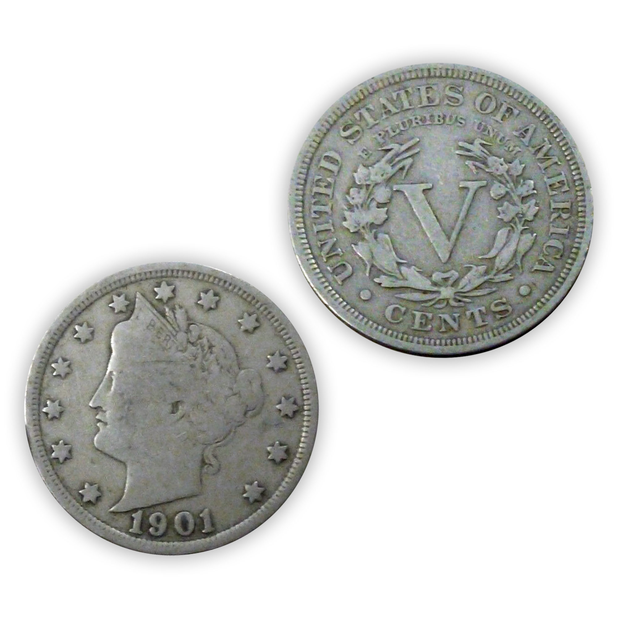 Vintage Liberty Nickel - Circulated Roll of 40 - CoinsTV