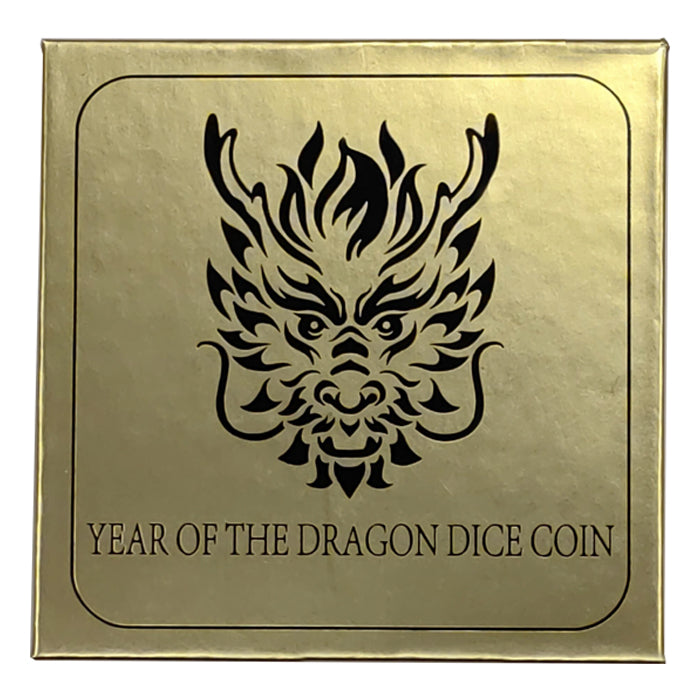 2024  Fiji Lunar Year of the Dragon Dice 1 oz .999 Silver - Gold Gilded  Coin - CoinsTV