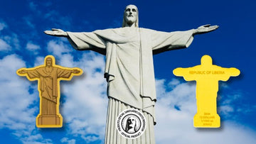 2026 Liberia Christ the Redeemer 1/1000 oz Gold Coin in Card