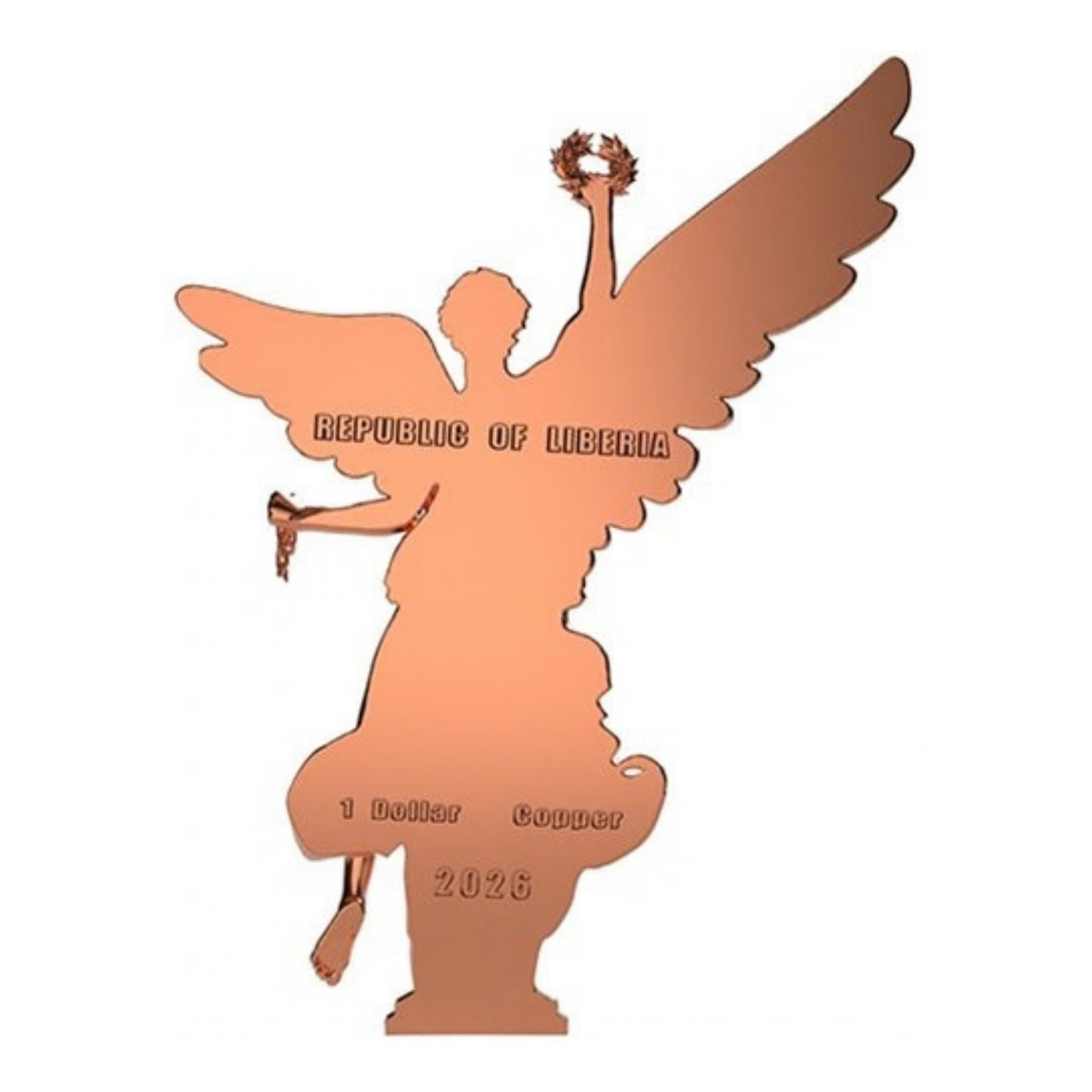 2026 Liberia Angel of Independence 11g Copper Coin Blind Box