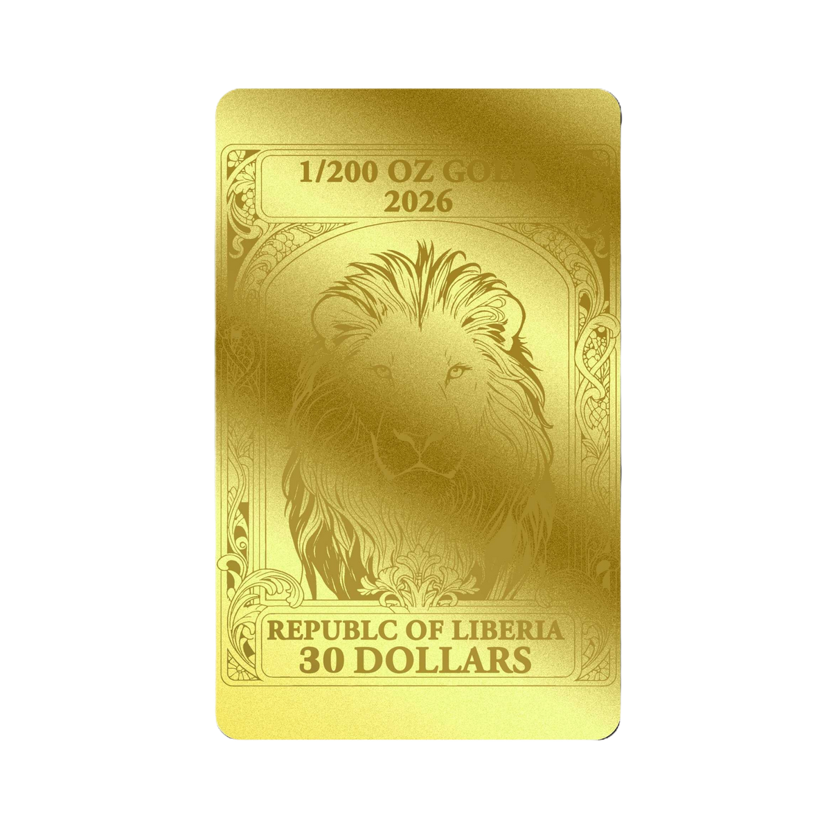 2026 Liberia The Savanna's Heart 1/200 oz Gold Coin in Card