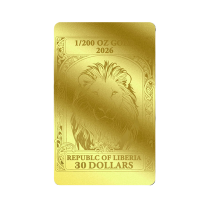 2026 Liberia The Savanna's Heart 1/200 oz Gold Coin in Card