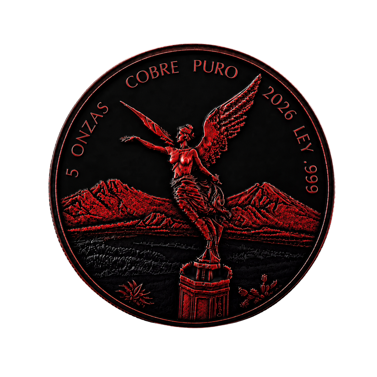 2026 Mexico Libertad en Rojo 5 oz Copper Medal - CoinsTV