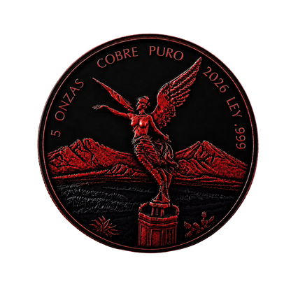 2026 Mexico Libertad en Rojo 5 oz Copper Medal - CoinsTV