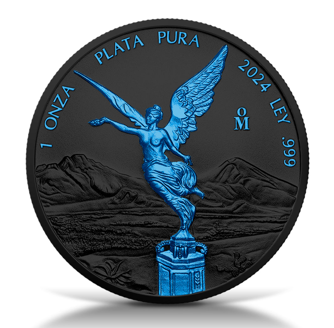 2024 Mexico Libertad Black Platinum Ice Edition 1 oz Silver Coin