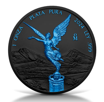 2024 Mexico Libertad Black Platinum Ice Edition 1 oz Silver Coin