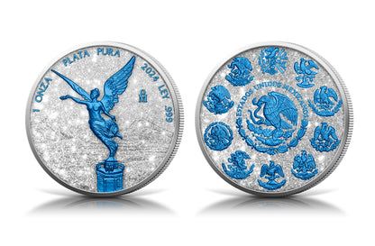 2024 Mexico Libertad Diamond Dust Ice Edition 1 oz Silver Coin