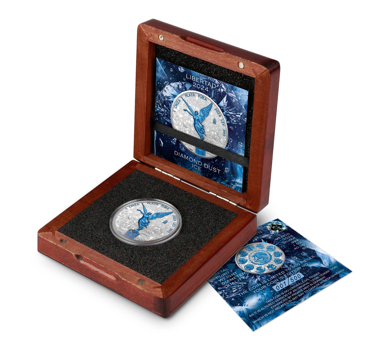 2024 Mexico Libertad Diamond Dust Ice Edition 1 oz Silver Coin