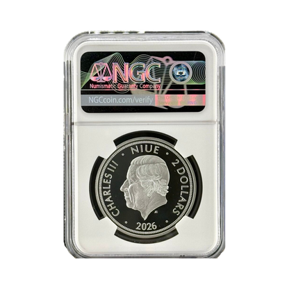 2026 Niue Czech Lion Hologram 1 oz Silver Coin - NGC PF70 UCAM