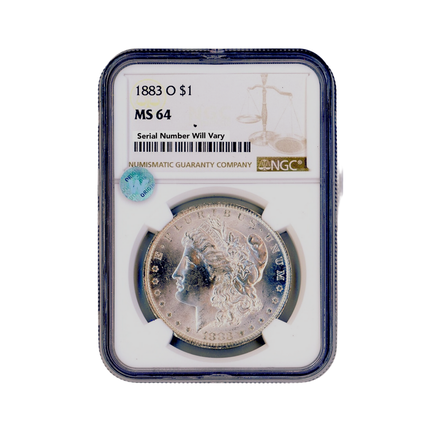 1883 O Morgan Silver Dollar New Orleans - NGC MS64 Sight White