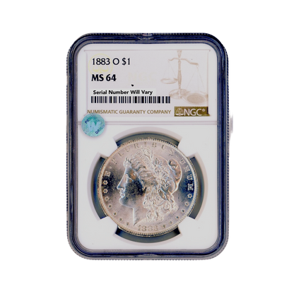 1883 O Morgan Silver Dollar New Orleans - NGC MS64 Sight White