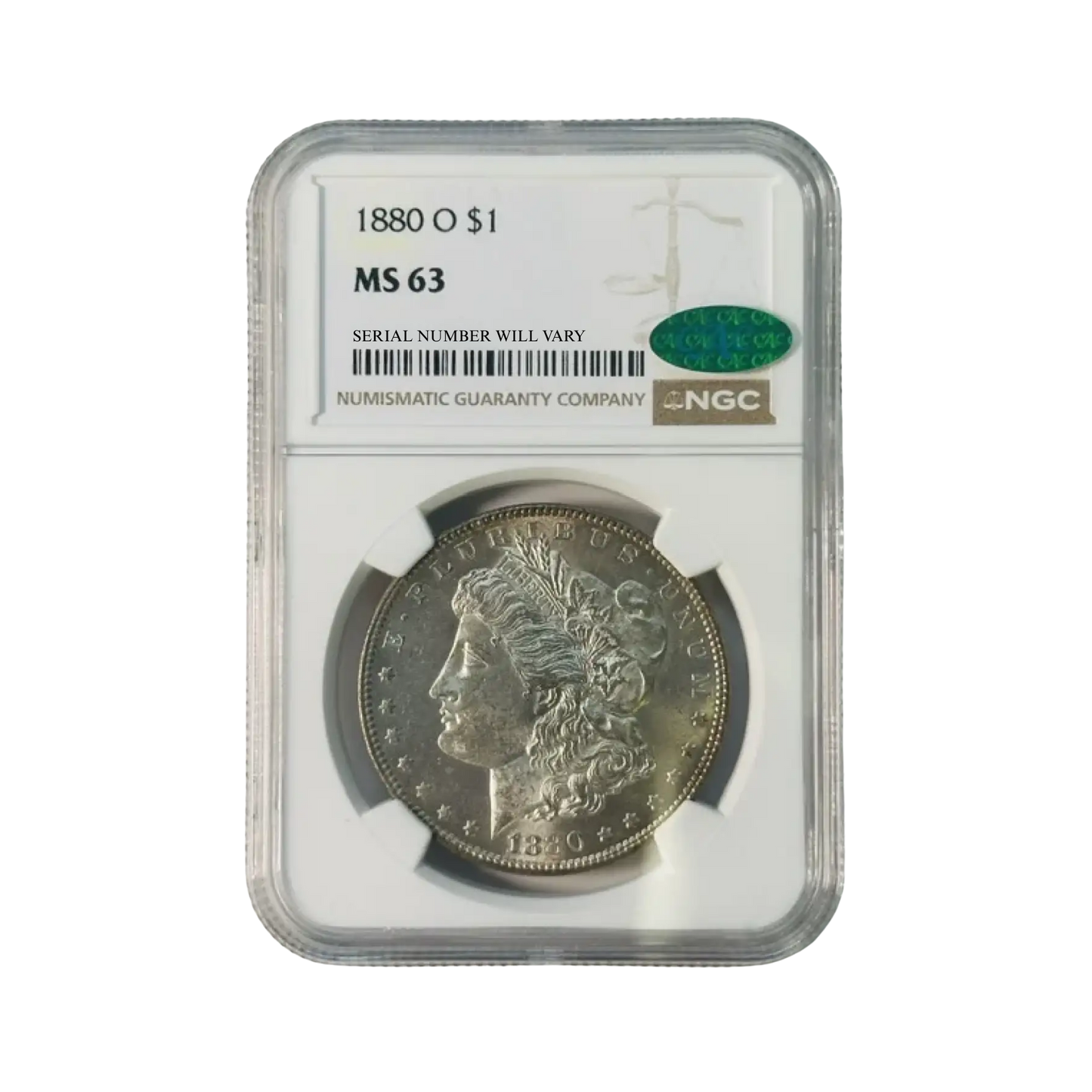 1880-O Morgan Silver Dollar New Orleans - NGC MS63 CAC