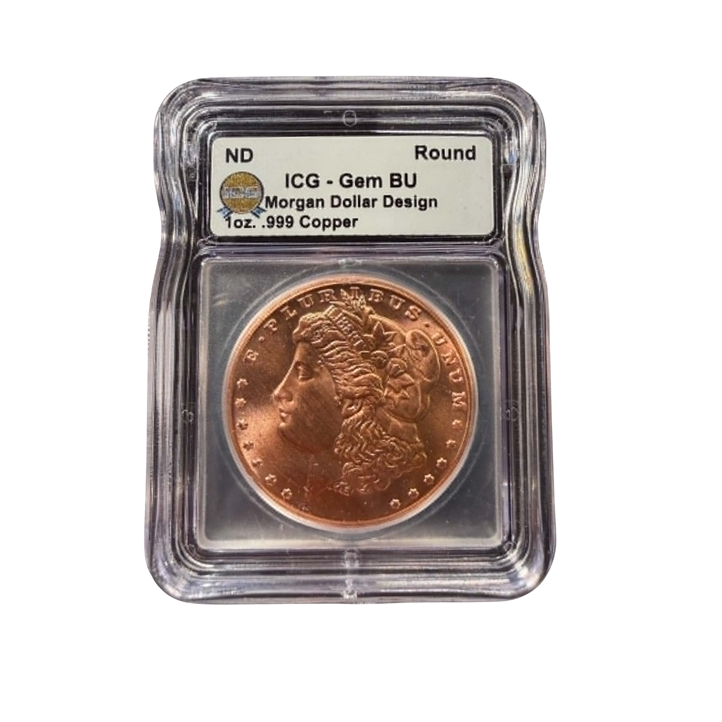 Classic Morgan Dollar Tribute 1 oz Copper Round - ICG Gem BU
