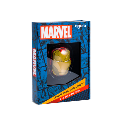 2024 Marvel - Iron Man Helmet 2oz Silver - 2D - CoinsTV