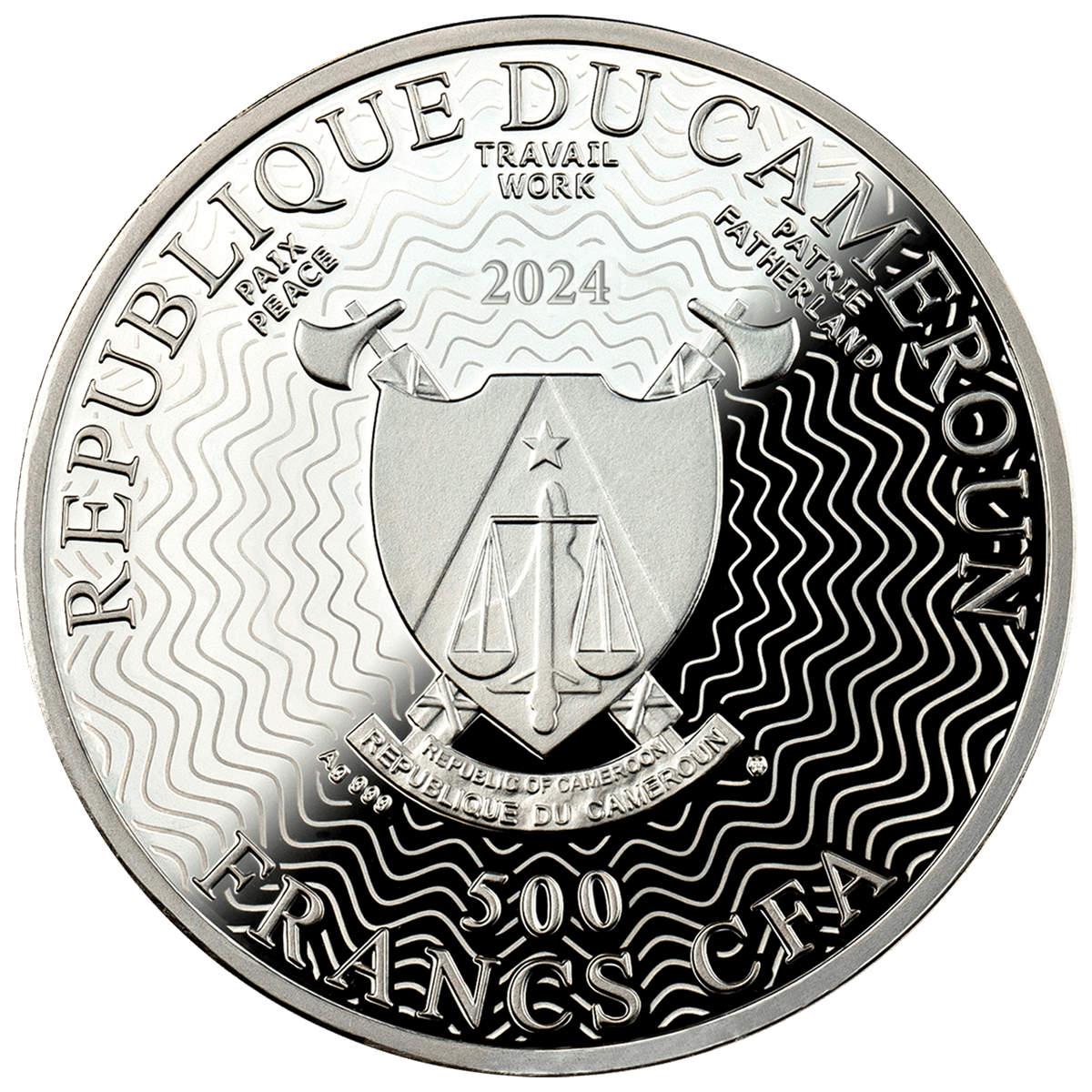 2024 Cameroon Galaxies - Messier 100NGC 17.5g Silver Coin - CoinsTV