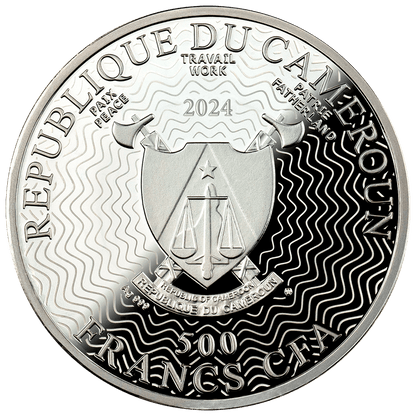 2024 Cameroon Galaxies - Messier 100NGC 17.5g Silver Coin - CoinsTV