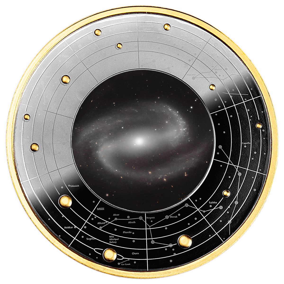 2024 Cameroon Galaxies - Messier 100NGC 17.5g Silver Coin - CoinsTV