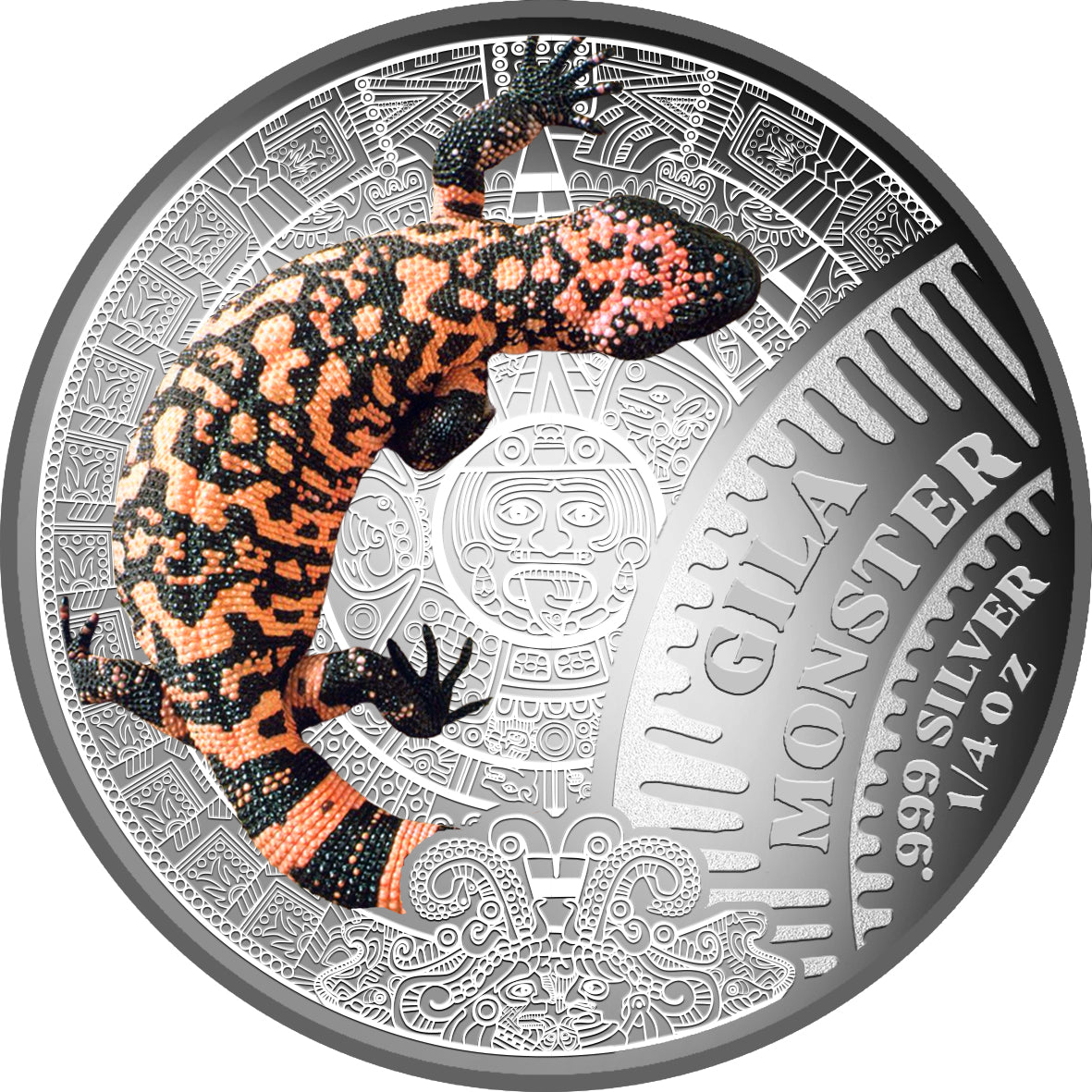 2026 Cameroon Cinco Grandes Gila Monster 1/4 oz Silver Coin in Card