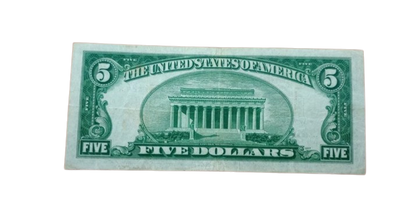 1934 $5 North Africa Emergency Currency Notes - Circulated - CoinsTV