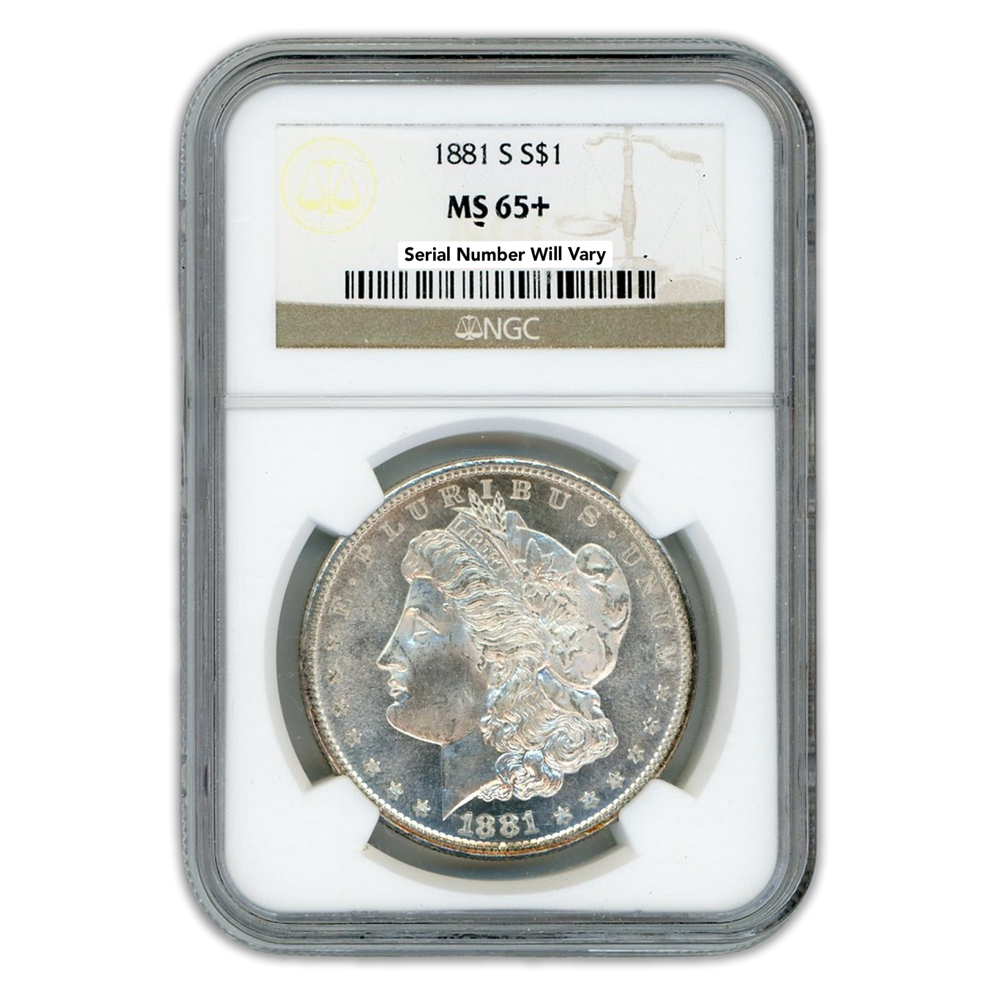 1881-S Morgan Silver Dollar San Francisco - NGC MS65+