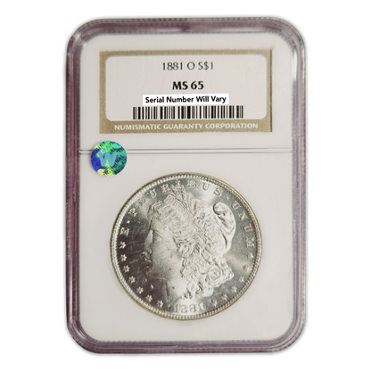 1881-O Morgan Silver Dollar New Orleans - NGC MS65 Sight White