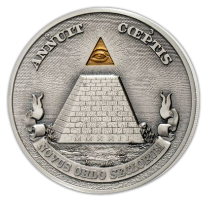 2022 Niue 5 oz Antiqued Silver Eye of Providence Ultra High Relief NGC MS70 First Day of Issue