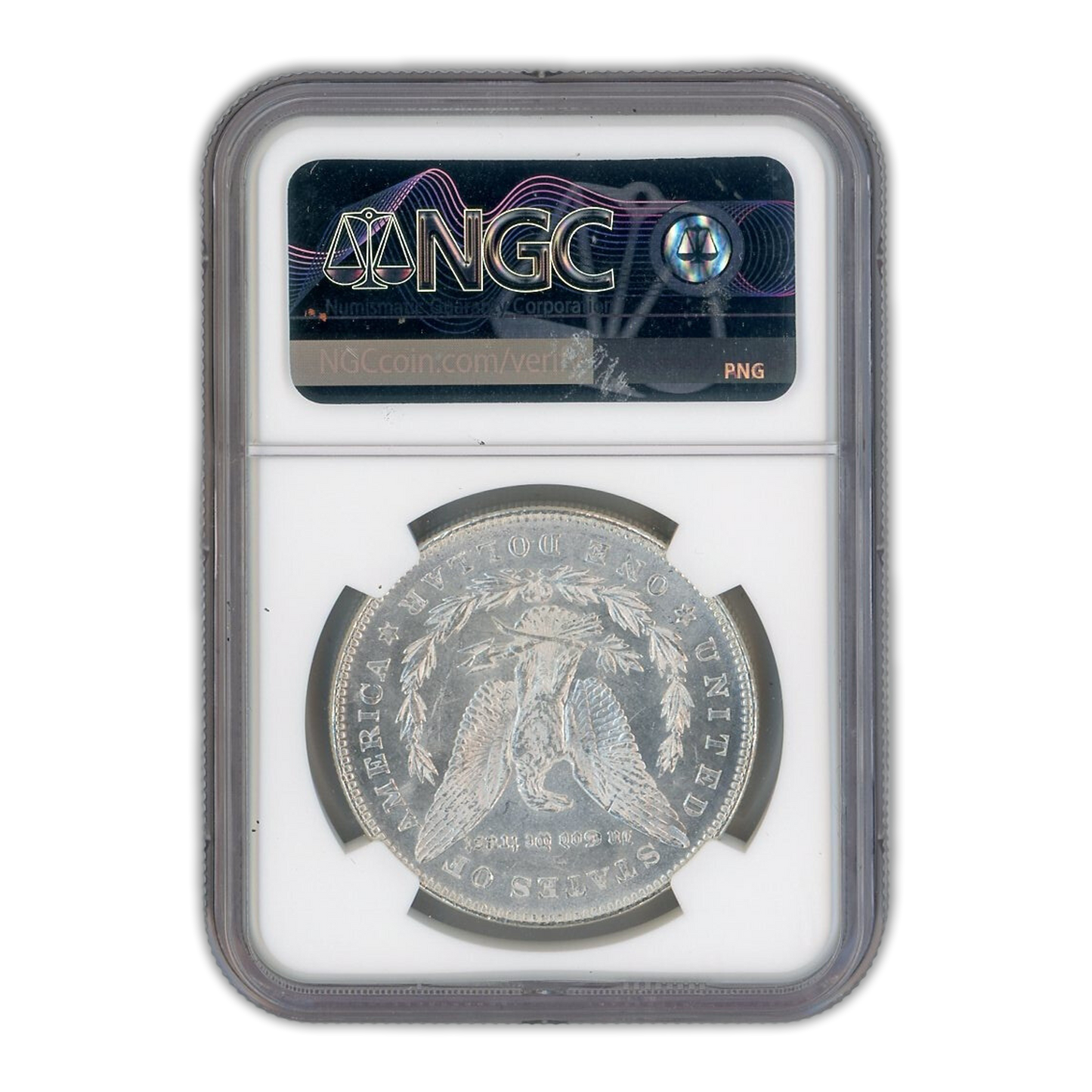 1878 Morgan Silver Dollar 7/8 Tailfeathers - Strong - NGC MS63 Sight White - CoinsTV